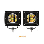 Auxbeam (2pcs/set) Bicolor Series 3 inch 16W LED Pod Light (Amber & White)