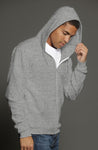 Autolum Mens Zip Hoodie Grey Heather