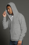 Autolum Mens Zip Hoodie Grey Heather