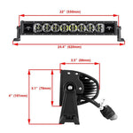 Auxbeam 22" Single Row RGB Light Bar Philips CSP Combo 120W 12000LM