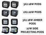 2016-2020 Toyota Tacoma CaliRaised Low Profile Ditch Light Combo