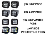 2016-2020 Toyota Tacoma CaliRaised Low Profile Ditch Light Combo