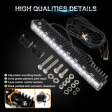 14inch 60W SPOT Beam Single Row LED light bar 5800lm with Harness kit