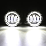 2pcs/set) 4 Inch Amber White LED Fog Lights with DRL For Jeep Wrangler JK 2007-2017 Front Bumper Lamp