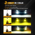 Z3 Series Three Colors Switchback 8000LM Led Fog Light Bulbs