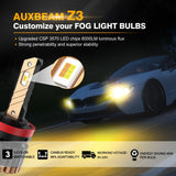 Z3 Series Three Colors Switchback 8000LM Led Fog Light Bulbs