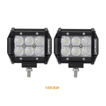 Auxbeam (2pcs/set) 4 inch LED Work Light Bar CREE Flood Beam - 18w 1800lm